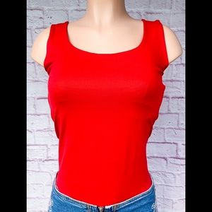Zara - Red, Elegant Tank Top